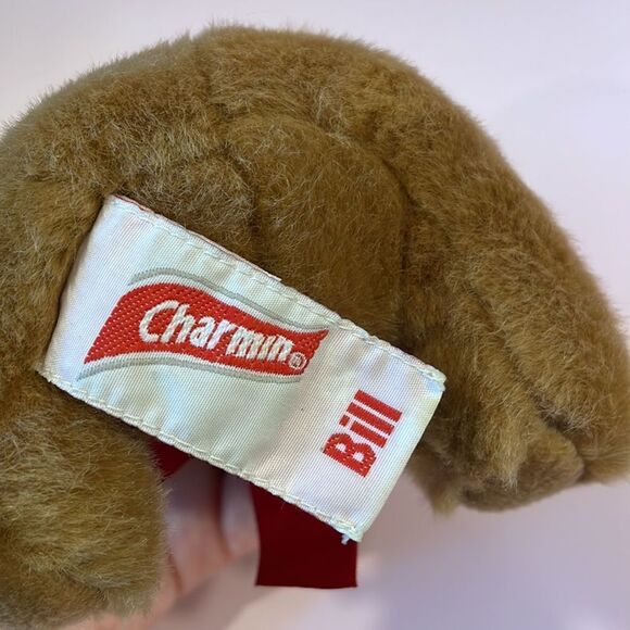 Dad/Father Bear Charmin Bear BILL Plush Russ Teddy Bear 4.5" w Red Ribbon EUC - Picture 7 of 8